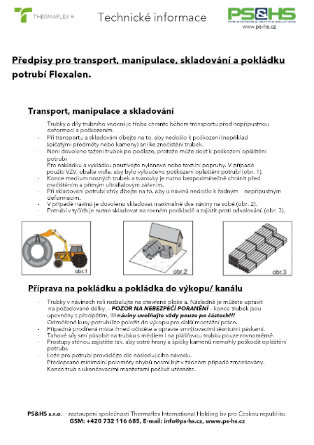 Flexalen - Transport, manipulace, skladování a pokládka